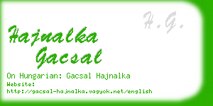 hajnalka gacsal business card